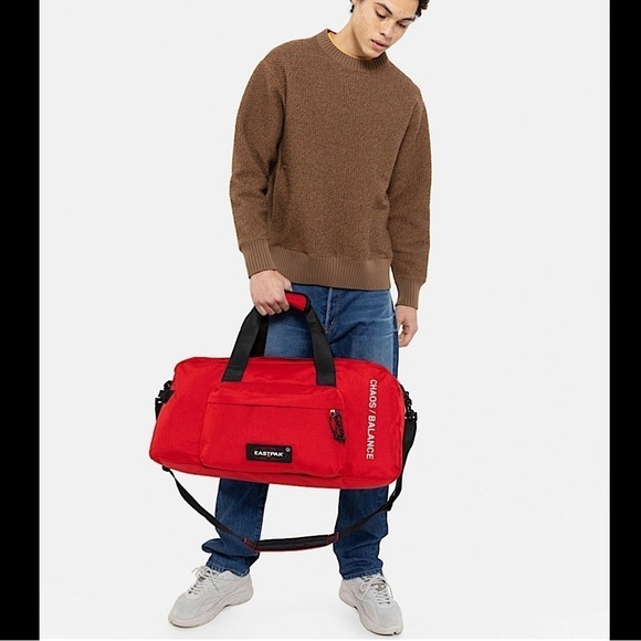 NWT Undercover X Eastpak Edition Recycled Canvas Duffle Bag In Red - Picture 7 of 8